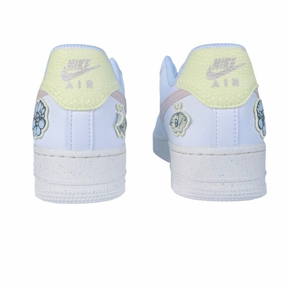 ⭐Nike Air Force 1 S 9.5 Women Retro shoes Low 07 SE White Embroidered DJ6377-100 - Picture 6 of 12